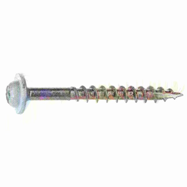 Saberdrive Wood Screw, #9, 1-3/4 in, White Steel Flange Round Head Torx Drive, 123 PK 54096 - main